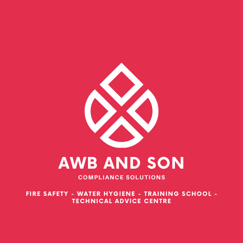 AWB and Son Logo - Red Background